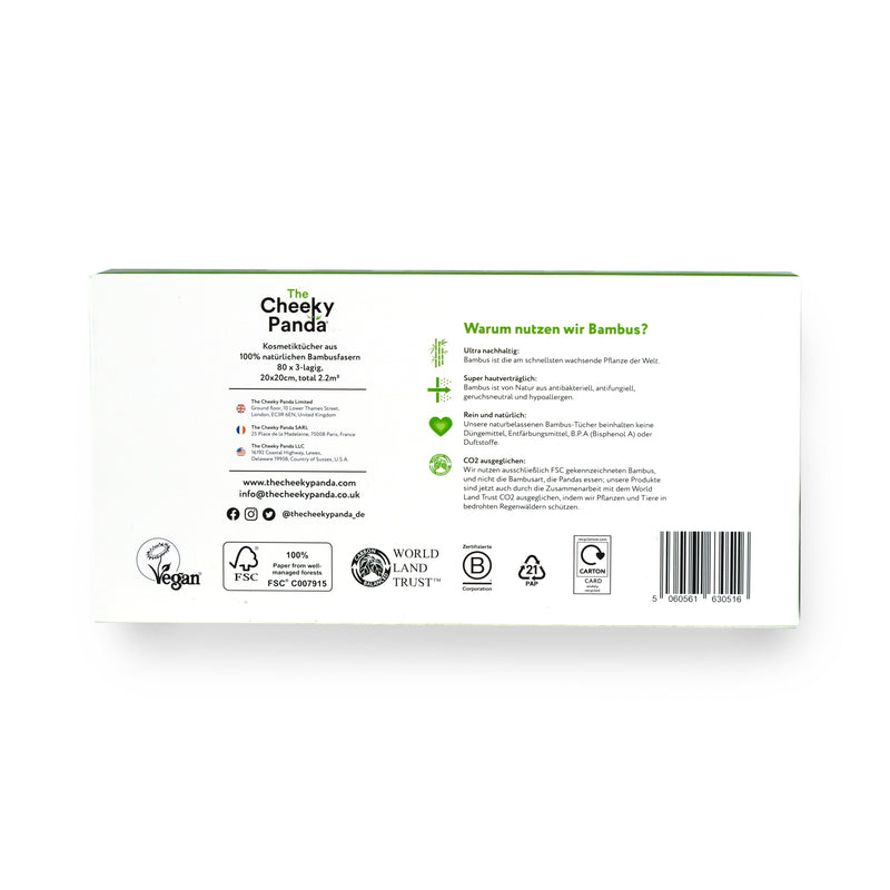 Taschentücher im praktischen Spender, Vorratsbox | 12 Packungen | Plastikfrei - The Cheeky Panda DE