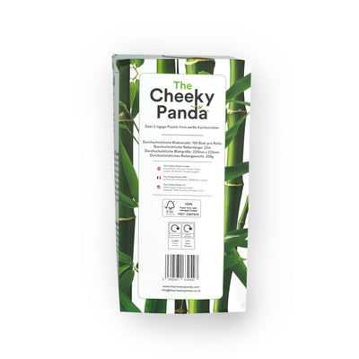 Umweltfreundliches Küchenpapier in der Vorratsbox | 10 Rollen | Plastikfrei - The Cheeky Panda