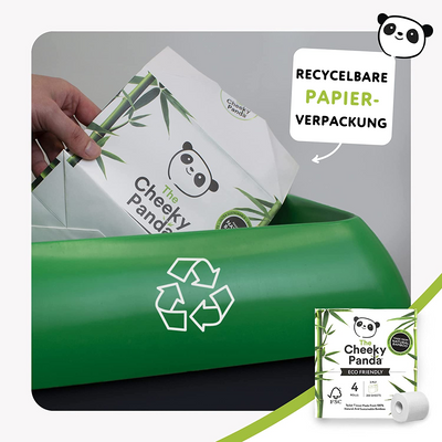 Plastikfreies Toilettenpapier aus 100% Bambus - The Cheeky Panda DE